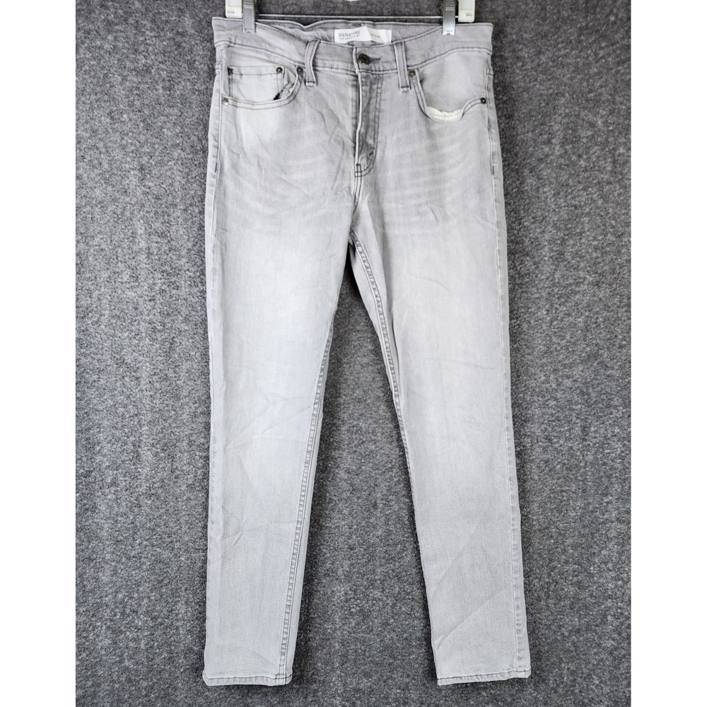 Signature by Levi Strauss & Co. Jeans Mens 32x30 S37 Slim Grey Stretch EUC